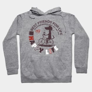 Hand draw Riding Dog T-Shirt 01 Hoodie